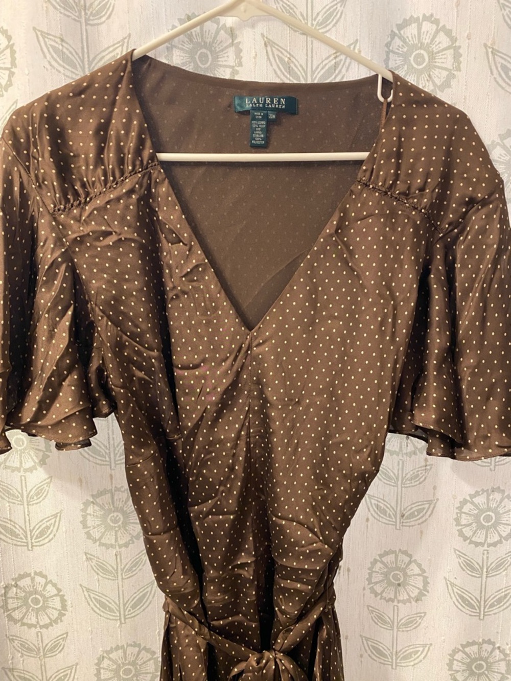 90s/00s Lauren Ralph Lauren Silk Polka Dot Dress
